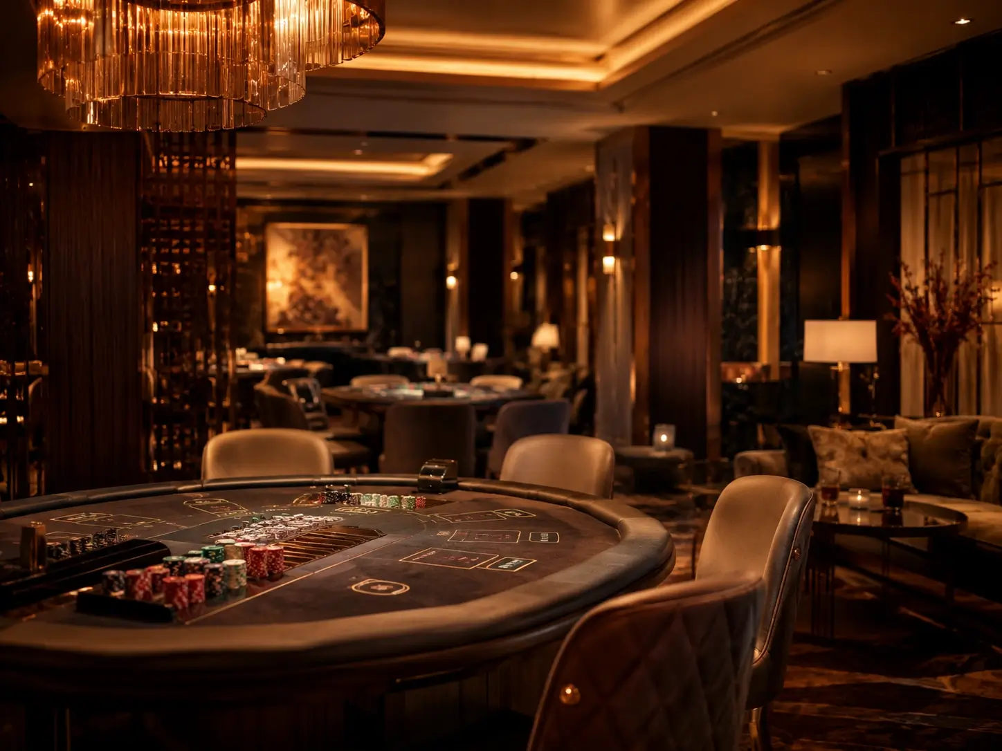 Kasynowa strefa w eleganckim hotelu
