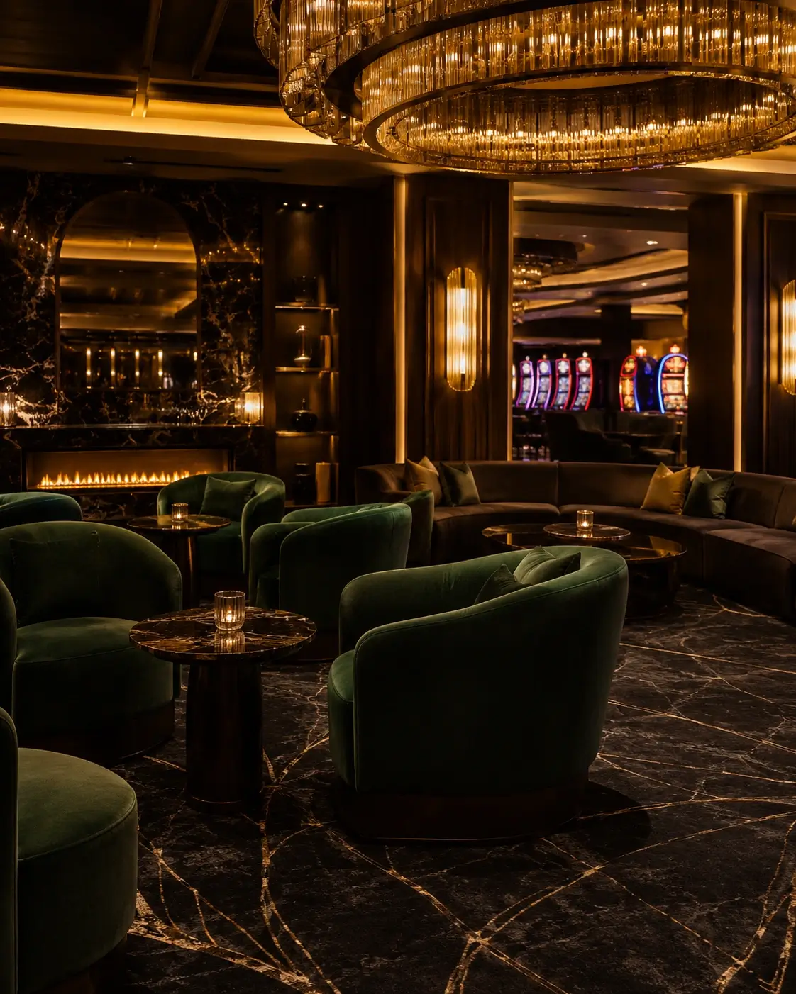 Elegancki lounge kasynowy Oak & Suite